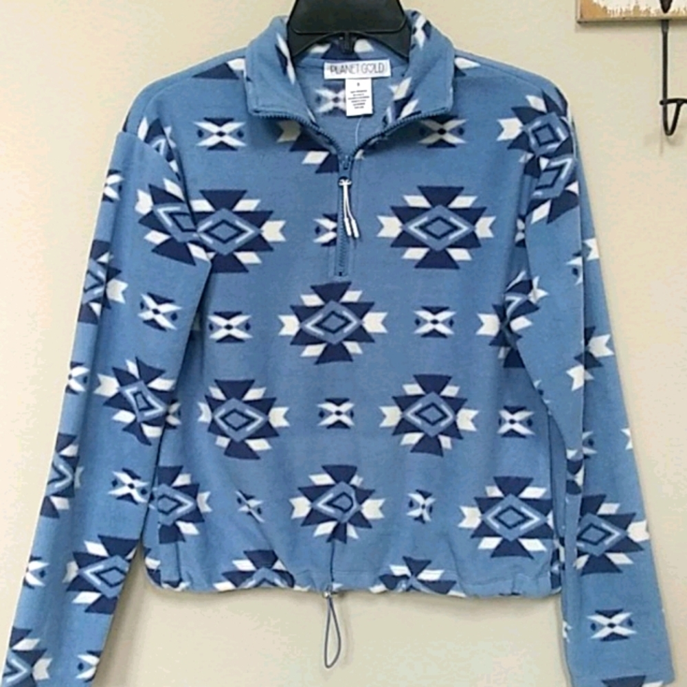 🆕Planet Gold Blue Polar Fleece